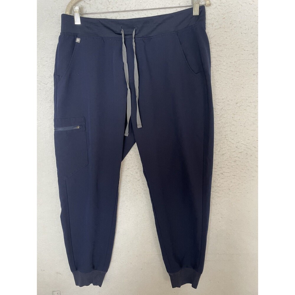 Figs Scrub Pants Womens LP Petite Zamora Jogger 3641 Scrubs Bottom Navy Blue